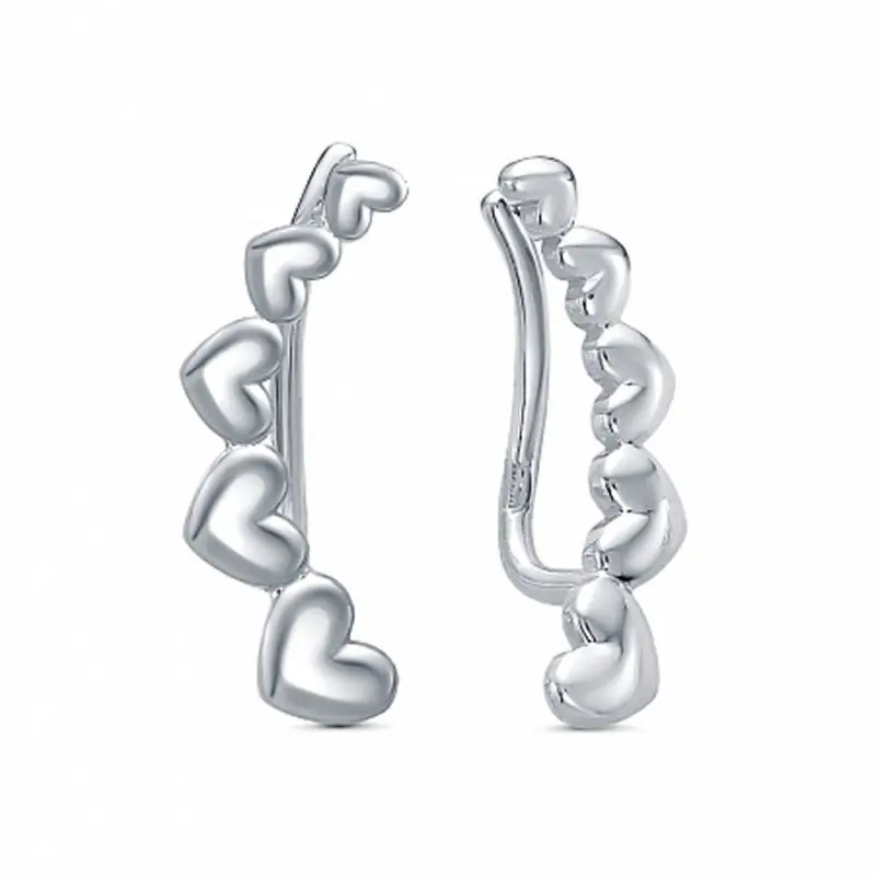 Серьги зажимы из серебра