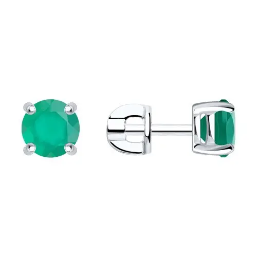 Серьги пуссеты из серебра