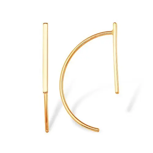 Серьги цепочки из красного золота