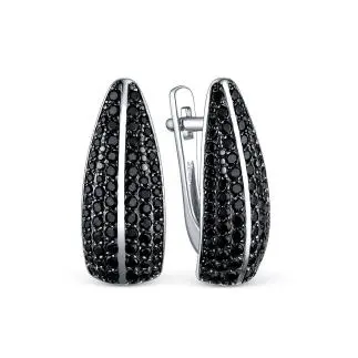 Серьги с английским замком из серебра