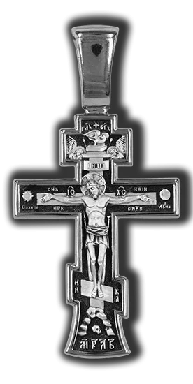 Подвеска крест из серебра