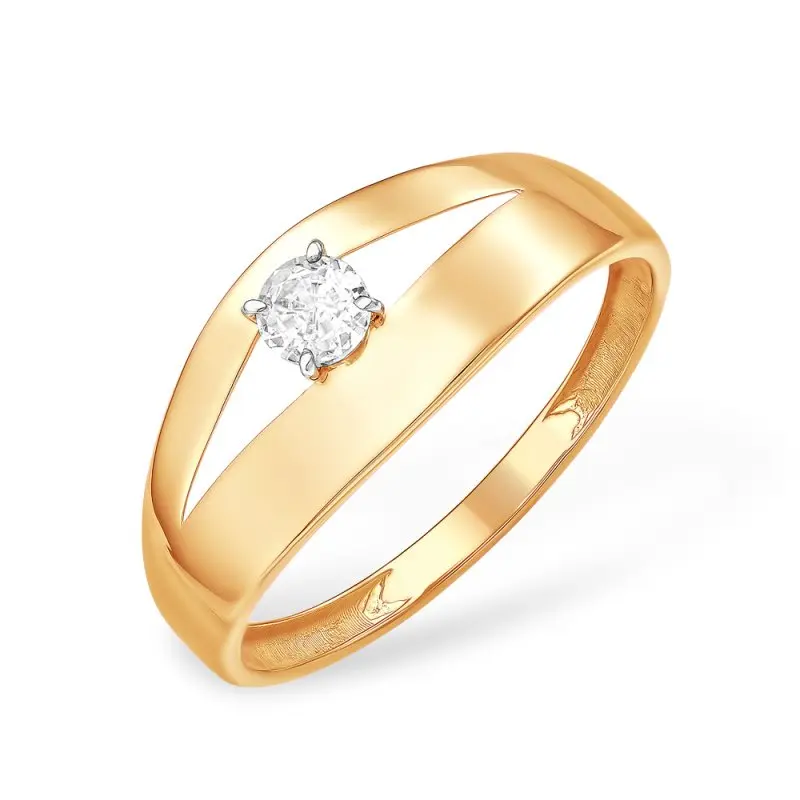 Кольцо декоративное из красного золота