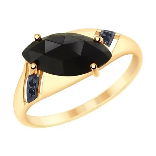 Кольцо декоративное из красного золота