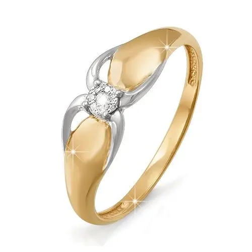 Кольцо декоративное из комбинированного золота