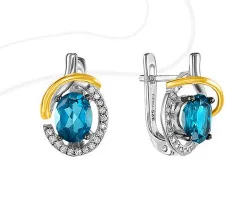 Серьги с английским замком из серебра