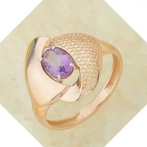 Кольцо декоративное из красного золота