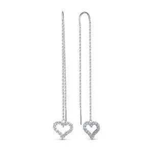 Серьги цепочки из серебра