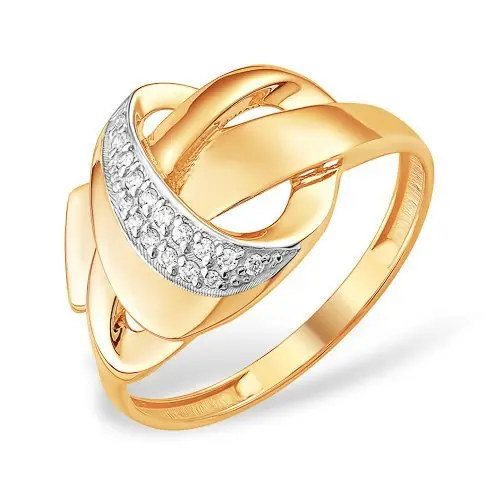 Кольцо декоративное из красного золота