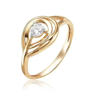 Кольцо декоративное из красного золота