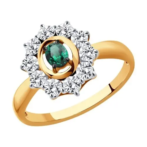 Кольцо декоративное из комбинированного золота