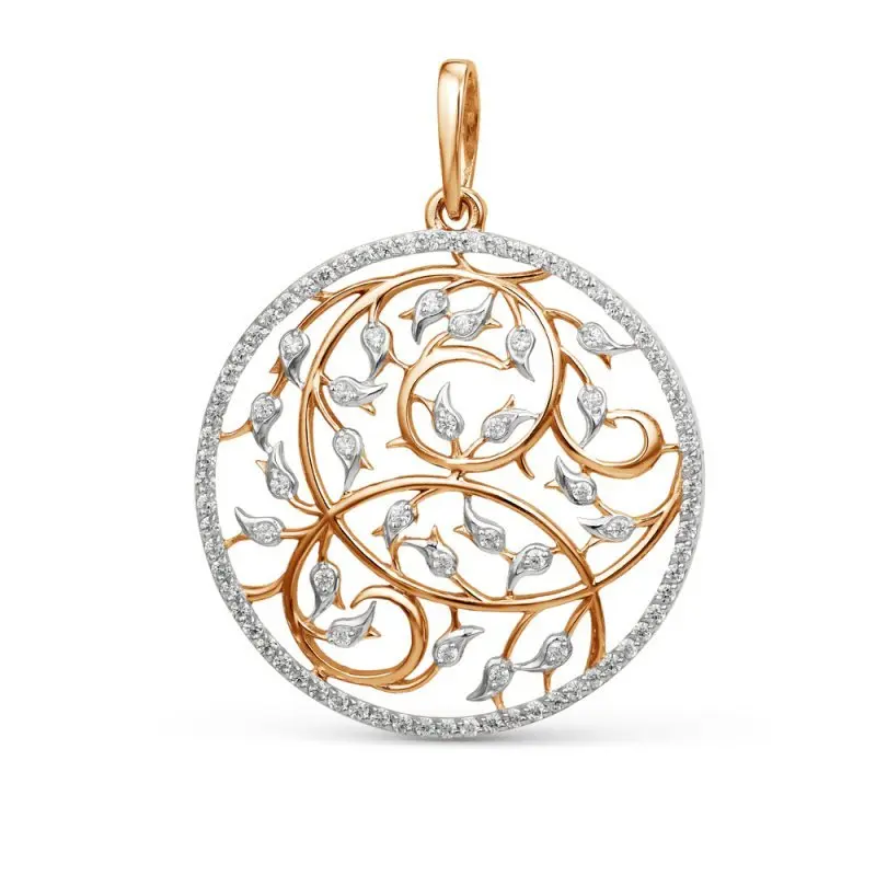 Подвеска декоративная из красного золота