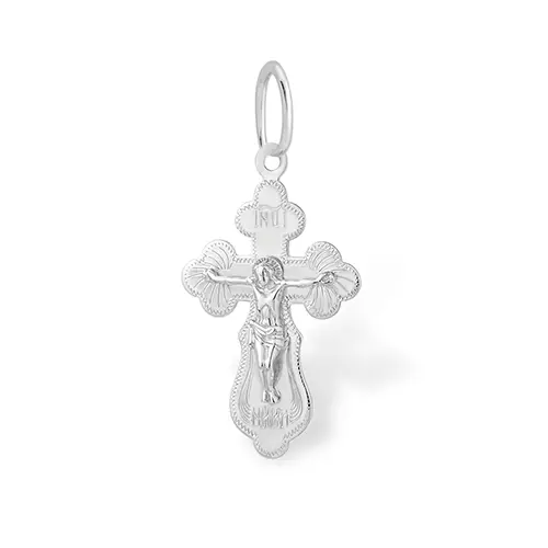 Подвеска крест из серебра