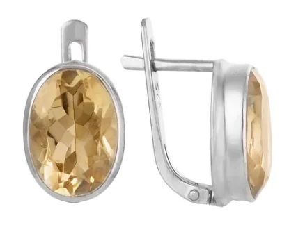 Серьги с английским замком из серебра