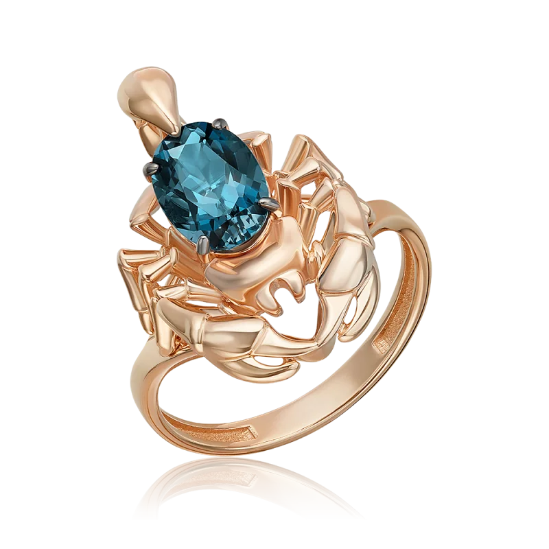 Кольцо декоративное из красного золота