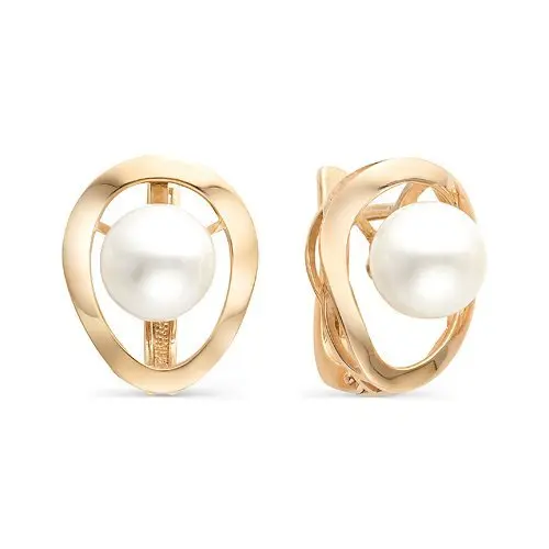 Серьги с английским замком из красного золота