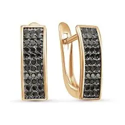 Серьги с английским замком из красного золота