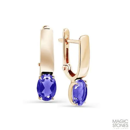 Серьги с английским замком из красного золота