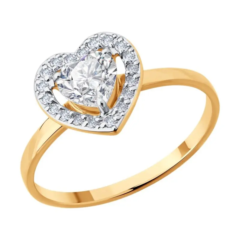 Кольцо декоративное из красного золота