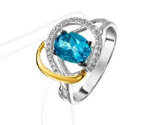 Кольцо декоративное из серебра