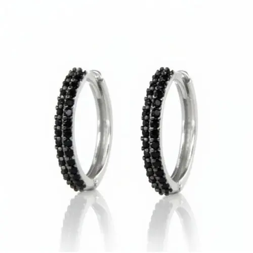 Серьги конго из серебра