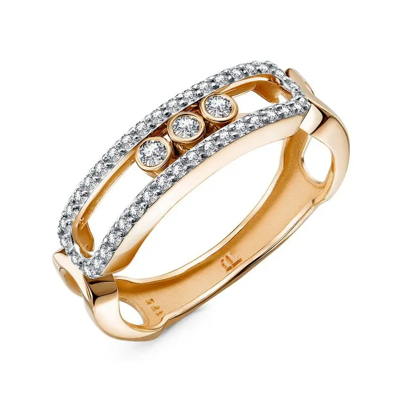 Кольцо декоративное из красного золота