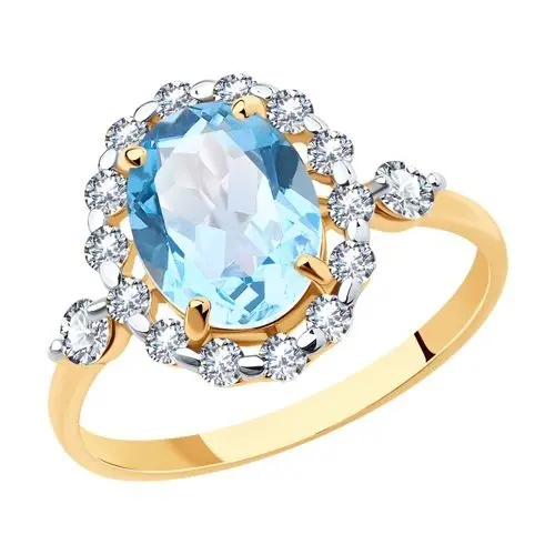 Кольцо декоративное из красного золота