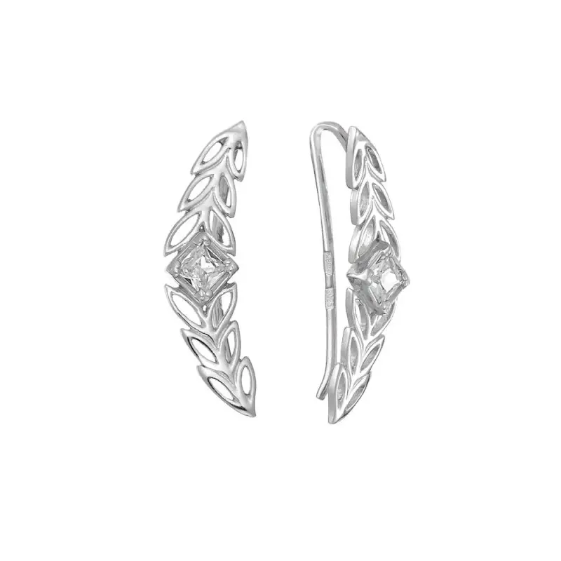 Серьги зажимы из серебра