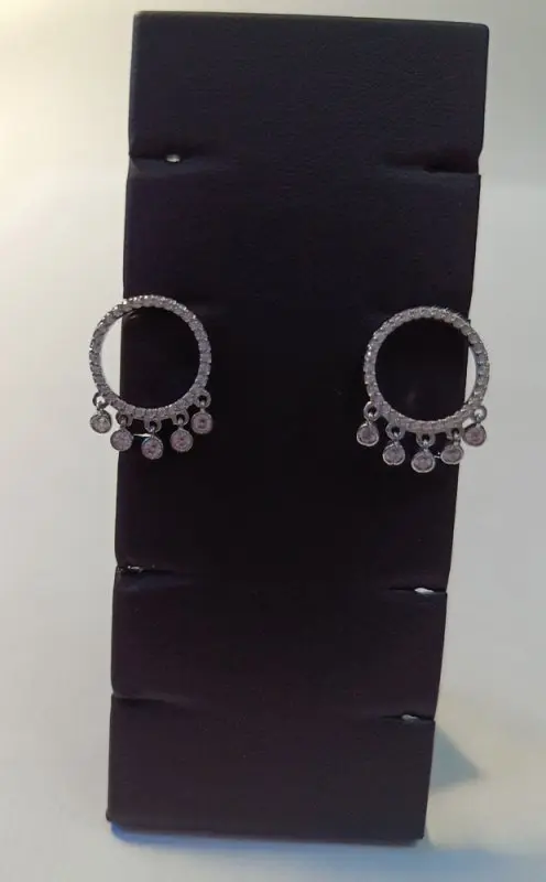 Серьги подвесные из серебра