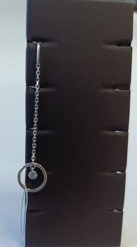 Серьги цепочки из серебра