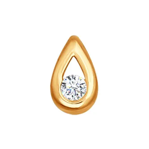 Подвеска бегунок из красного золота