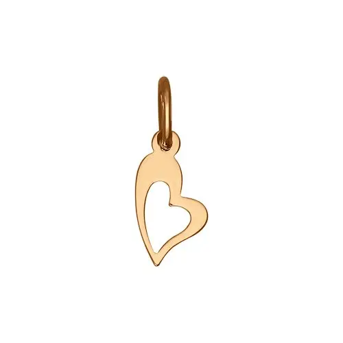 Подвеска декоративная из красного золота