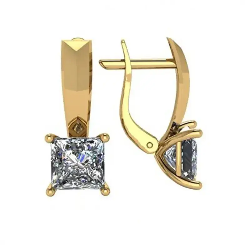 Серьги с английским замком из красного золота