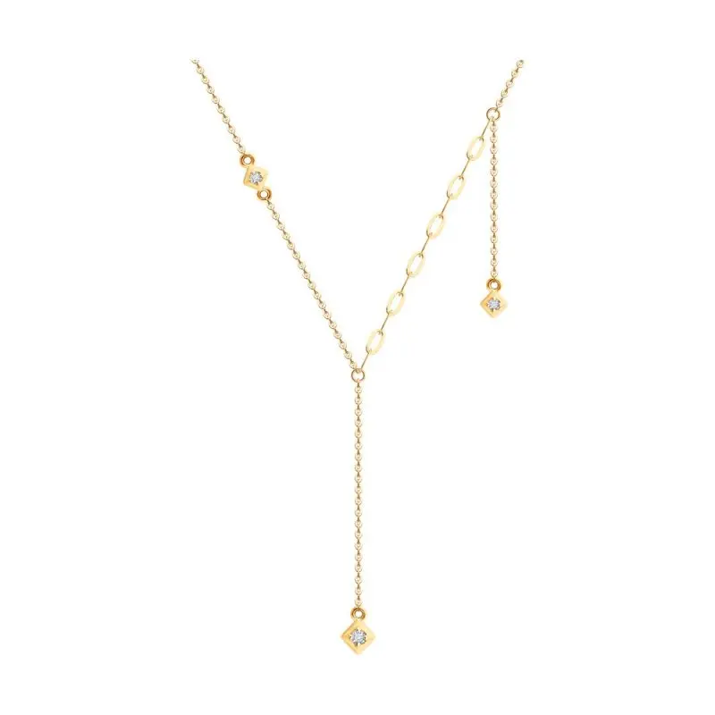 Цепь колье из красного золота