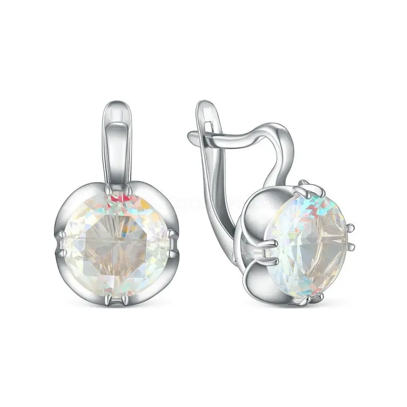 Серьги с английским замком из серебра