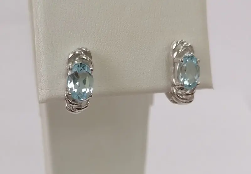 Серьги с английским замком из серебра