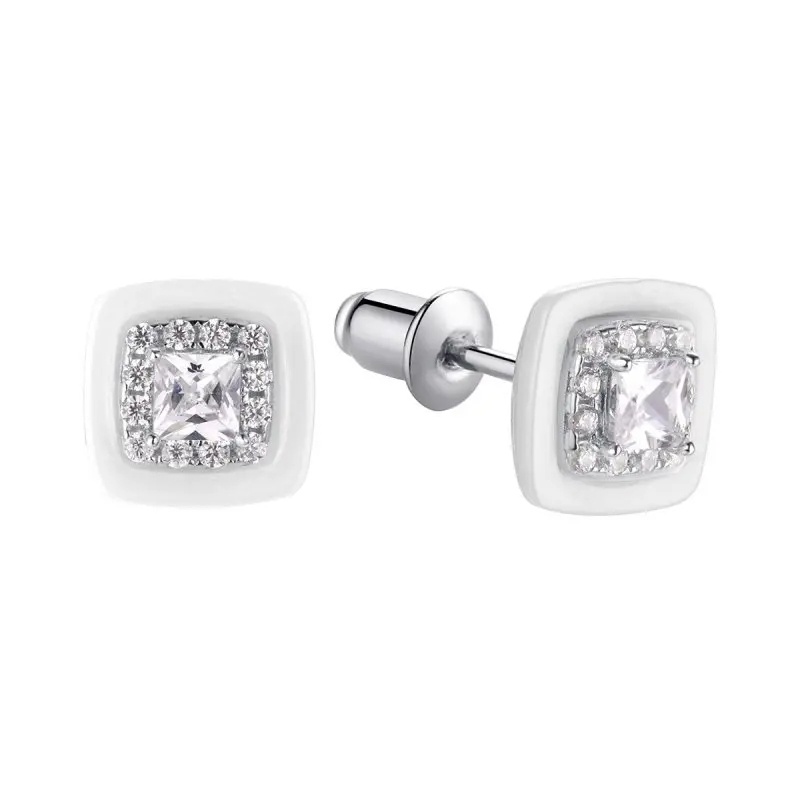 Серьги пуссеты из серебра