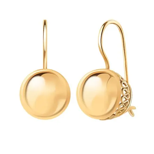 Серьги петельки из красного золота