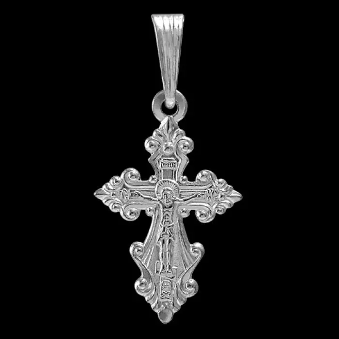 Подвеска крест из серебра