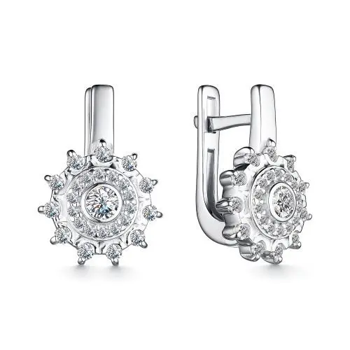 Серьги с английским замком из серебра