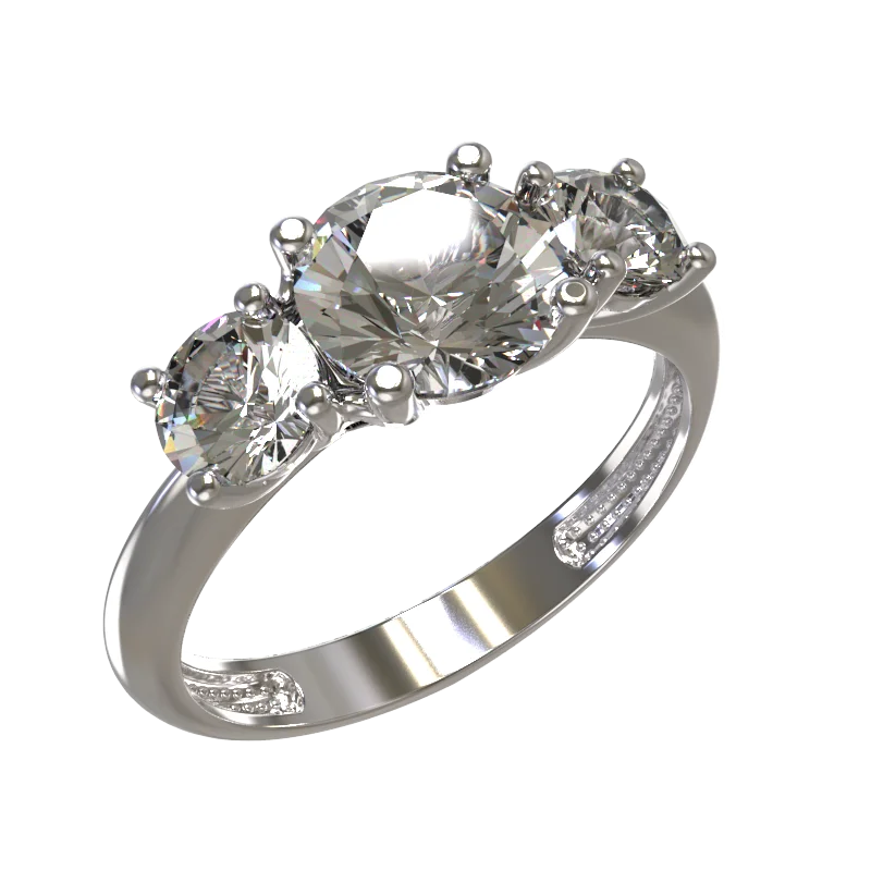 Кольцо декоративное из серебра