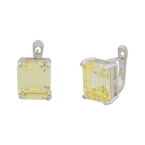 Серьги с английским замком из серебра