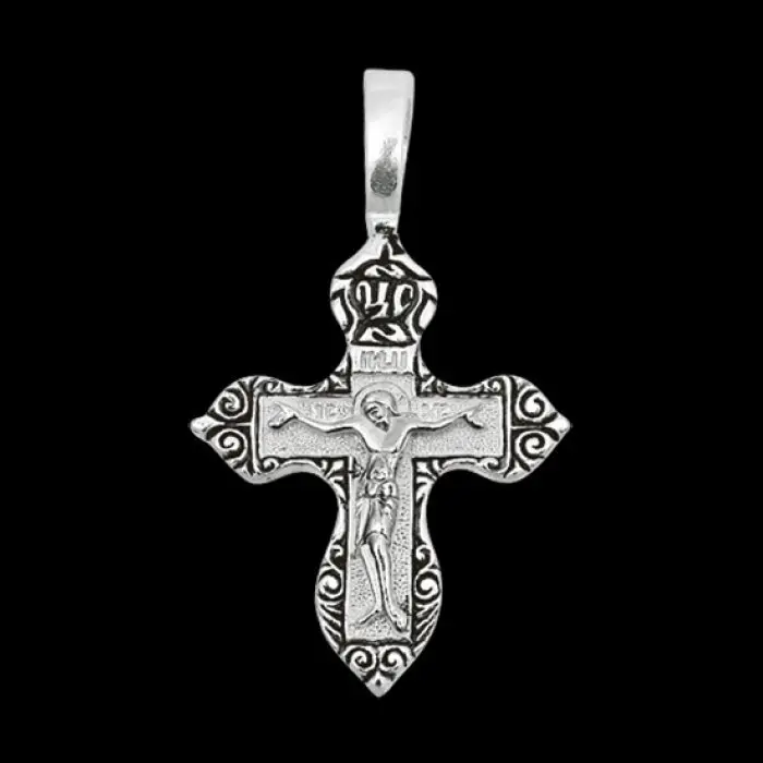 Подвеска крест из серебра