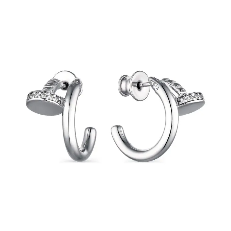 Серьги пуссеты из серебра