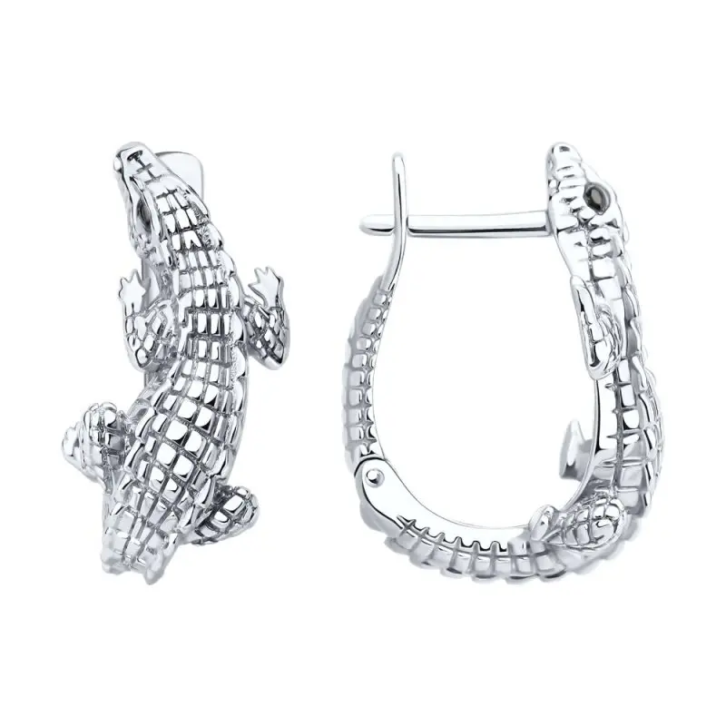 Серьги с английским замком из серебра
