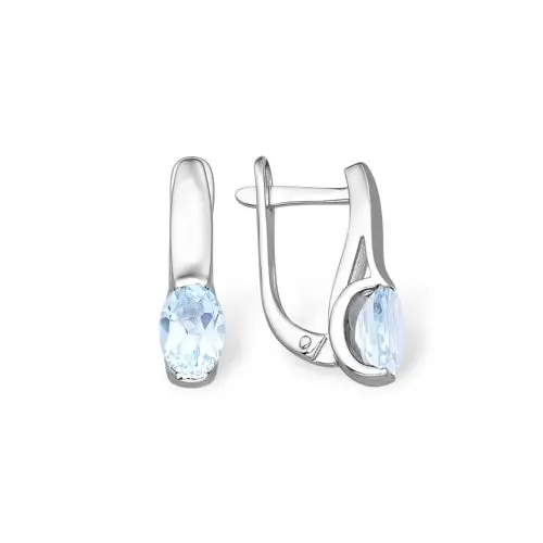 Серьги с английским замком из серебра