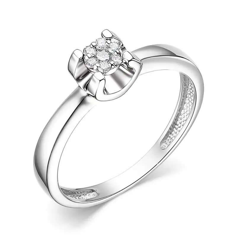 Кольцо декоративное из белого золота