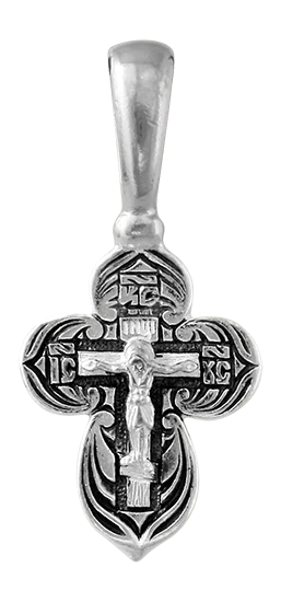 Подвеска крест из серебра