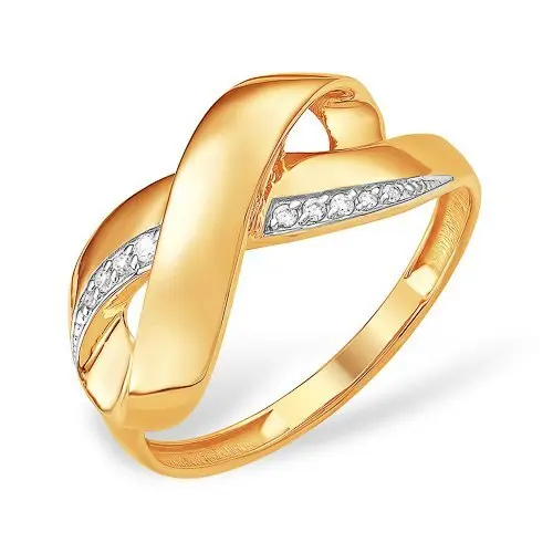 Кольцо декоративное из красного золота