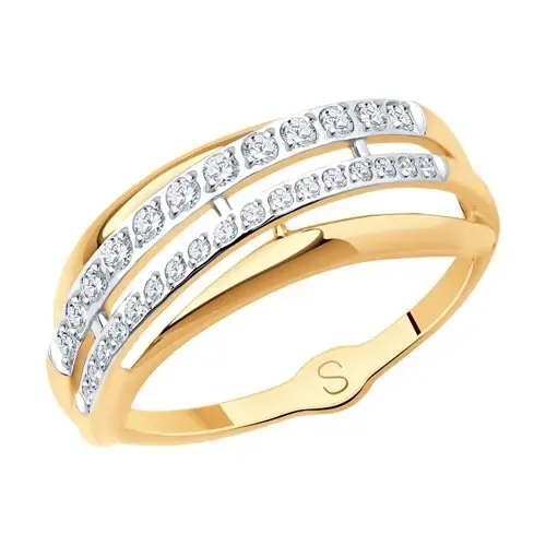 Кольцо декоративное из красного золота