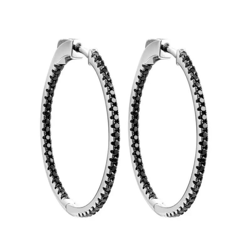 Серьги конго из серебра